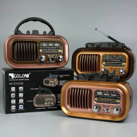 Радіоприймач GOLON RX-BT628S, Bluetooth, USB, SD, сонячна панель