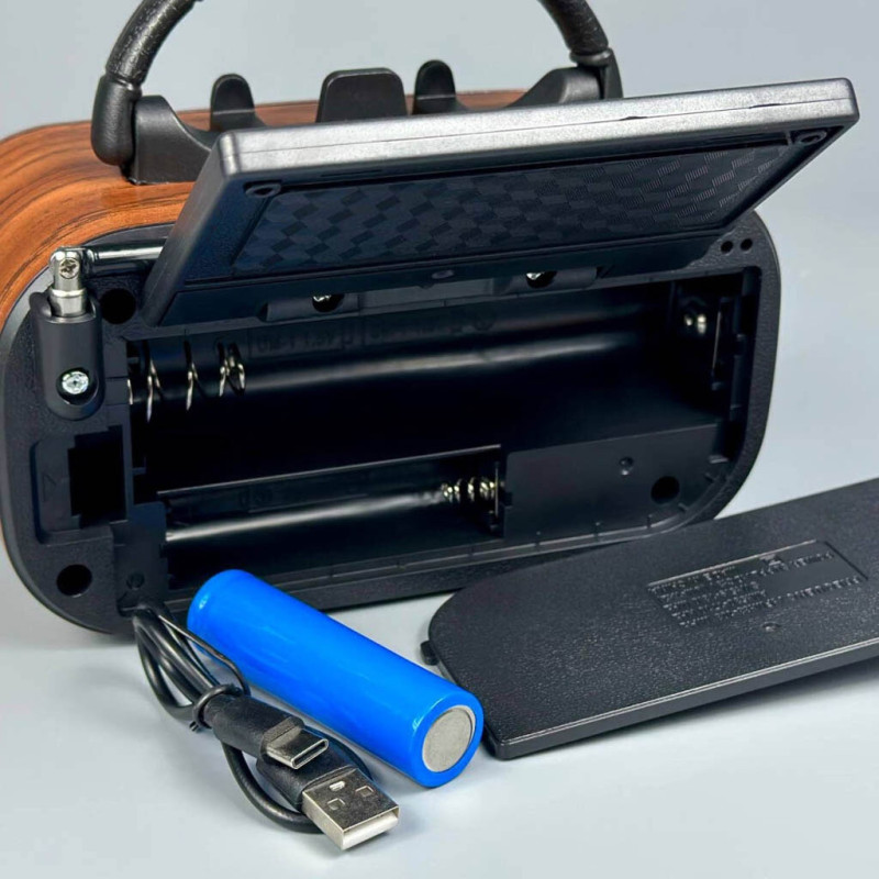 Радиоприёмник GOLON RX-BT618S, Bluetooth, USB, SD, солнечная панель