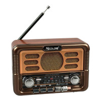 Радіоприймач GOLON RX-BT6061S, Bluetooth, USB, SD, сонячна панель