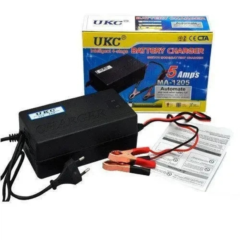 Зарядний пристрій акумулятора UKC Battery Charger MA-1205, 12 В, 5 А