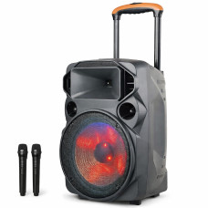 Портативная колонка Su-Kam SU 612, Bluetooth, USB, SD, караоке, 2 микрофона