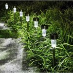 Садовый светильник Garden Light Lawn Lamp, 31 см, на солнечной батарее, комплект 12 шт.- Замовити за ціною 627 грн.