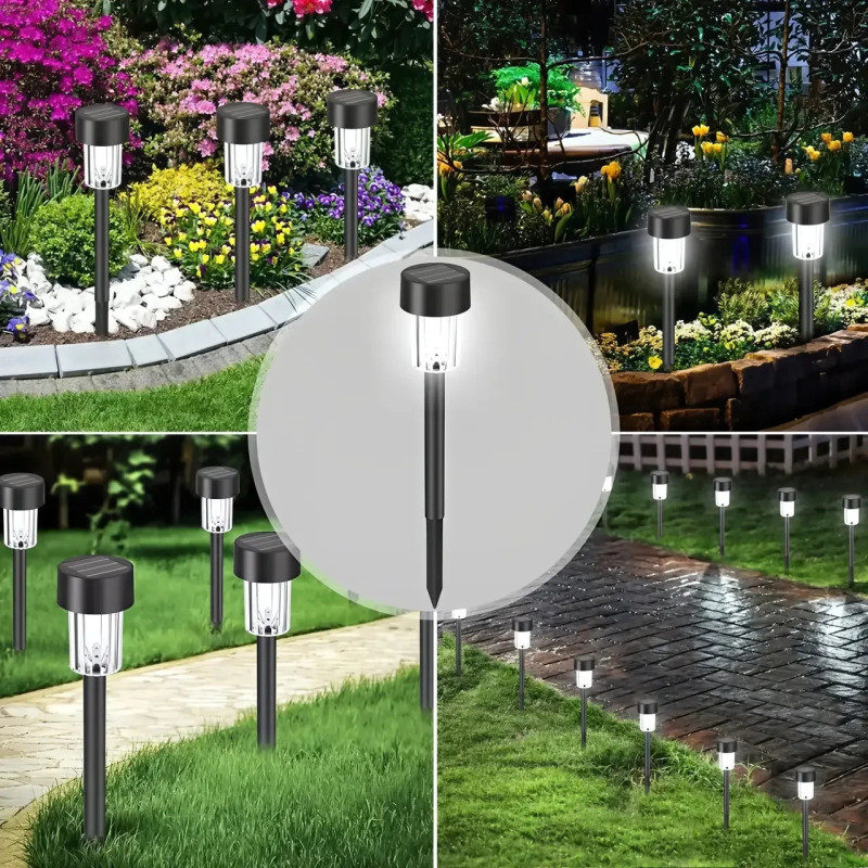 Садовый светильник Garden Light Lawn Lamp, 31 см, на солнечной батарее, комплект 12 шт.- Замовити за ціною 627 грн.
