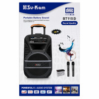 Портативная колонка Su-Kam BT115D, Bluetooth, USB, FM, караоке
