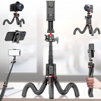 Штатив-трипод C03, гнучкий, для телефону, фотоапарата та екшн-камери, з Bluetooth-пультом