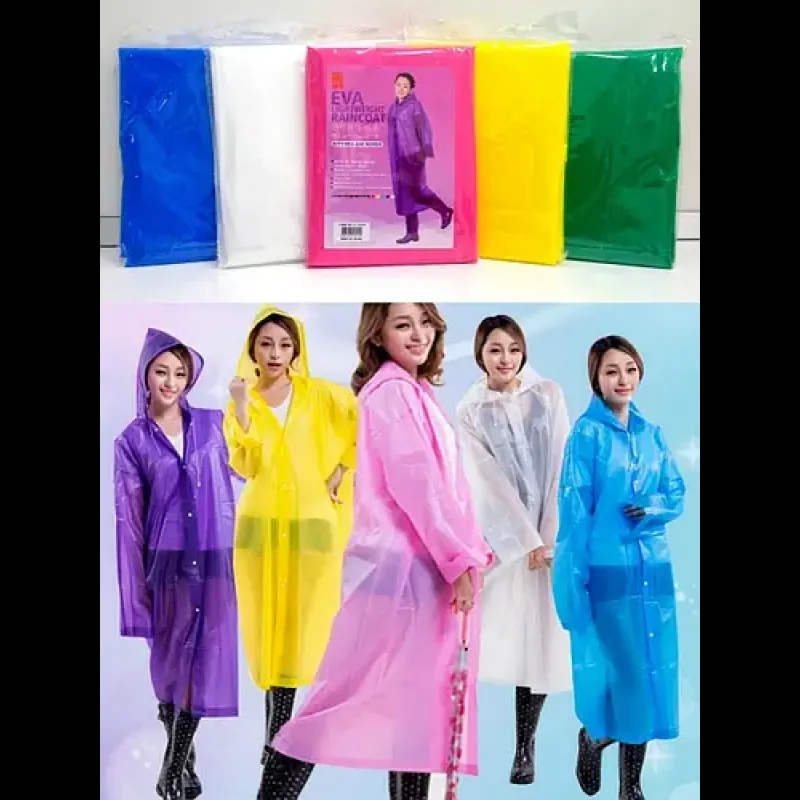 Дощовик EVA Raincoat, з капюшоном, на кнопках