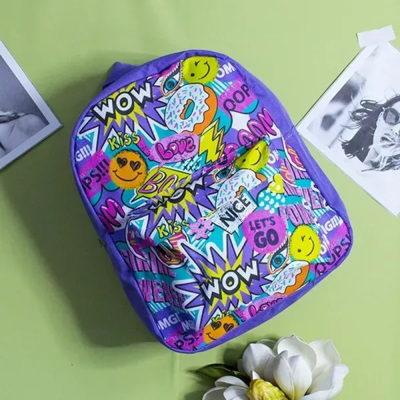 Дитячий рюкзак, 27×23×11 см, з передньою кишенею та бічними кишенями