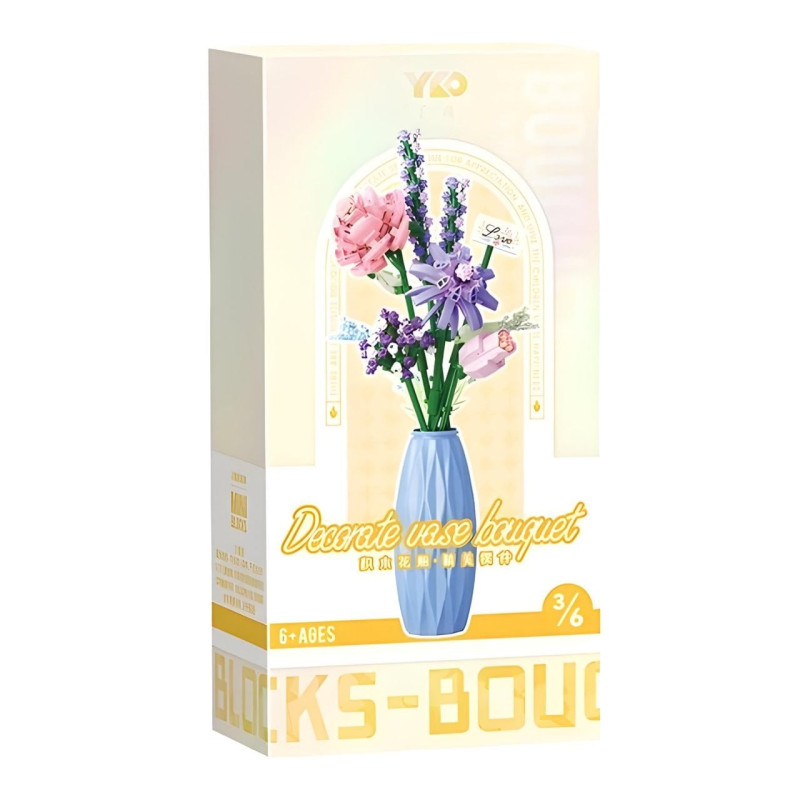 Конструктор «Букет у блакитній вазі», P2352, 12×12×30 см
