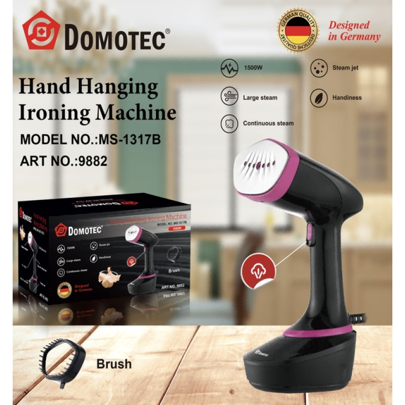 Ручной отпариватель Domotec MS-1317B, 1500 Вт, с насадкой-щеткой