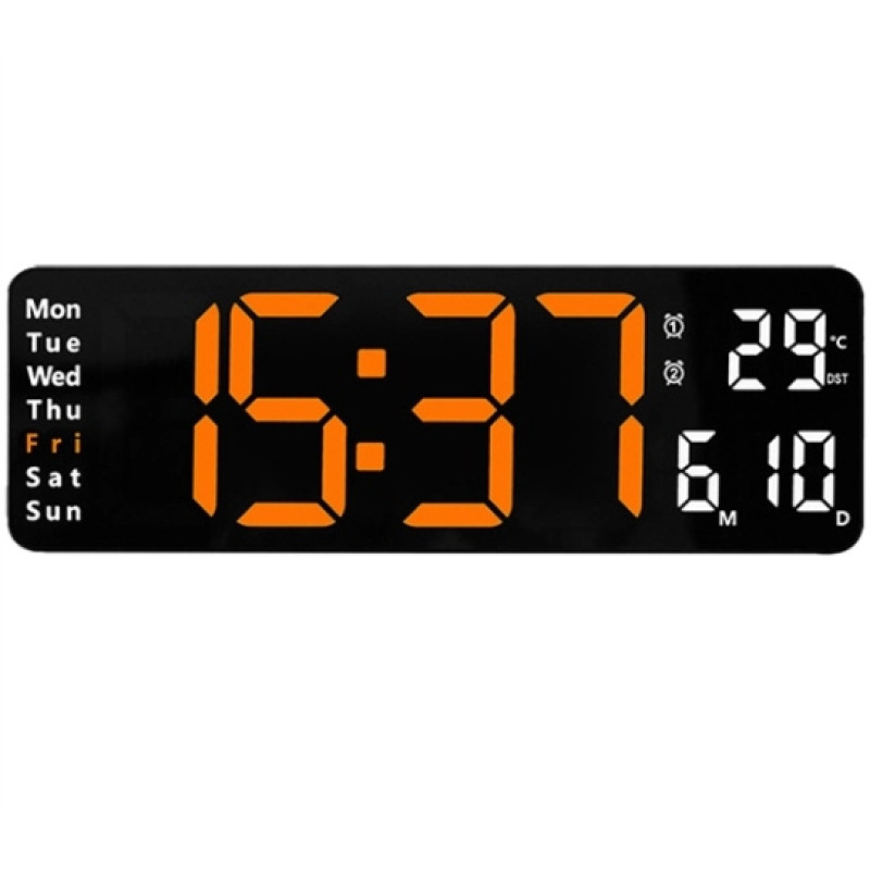 Настенные и настольные часы GH0707, LED-дисплей, термометр, календарь, будильник