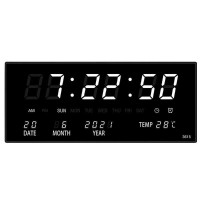 Настільний та настінний годинник JH8025, LED-дисплей, термометр, календар