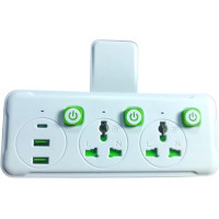 Подовжувач мережі K03, 2 розетки + 2 USB + Type-C, універсальний