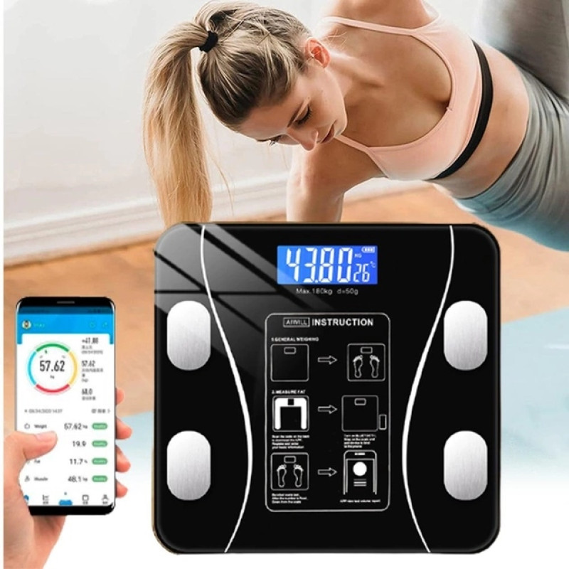 Смарт-ваги Bluetooth із аналізом складу тіла Scale One, до 180 кг