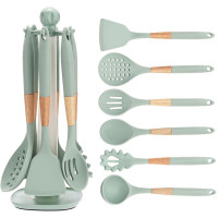 Набір кухонного приладдя 7 в 1 Kitchen Set Silicone AT-D3K, з підставкою