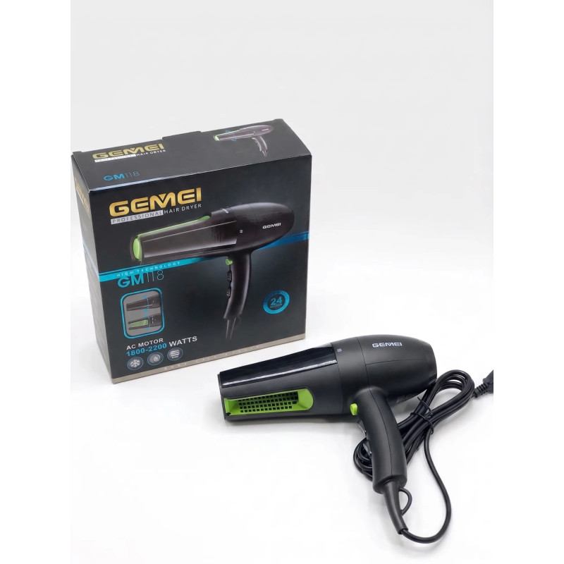 Фен для волосся Gemei GM-118, 2200 Вт