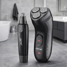 Електробритва Geemy GM-7113 2 в 1, роторна, з триммером для носа та вух