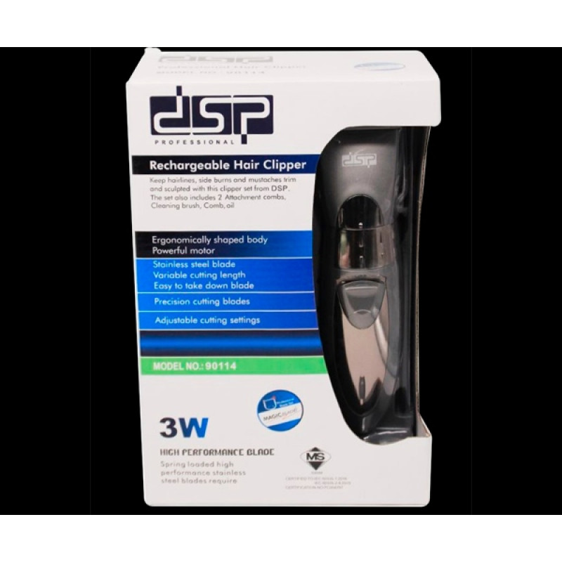 Машинка для стрижки DSP 90114, акумуляторна, з LED-дисплеєм