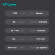 Електробритва VGR V-640S, LED-дисплей, USB