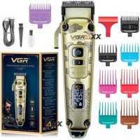 Машинка для стрижки VGR V-005, LED-дисплей, 8 насадок, 2600 мА·год