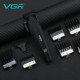 Машинка для стрижки VGR V-640C, акумуляторна, LED-дисплей, USB