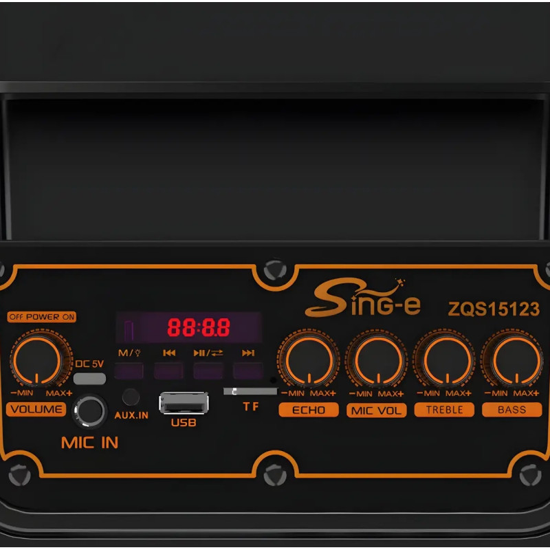 Портативна акустична система SPS ZQS15123, 15", Bluetooth, TWS, LED-підсвічування- Замовити за ціною 4118 грн.
