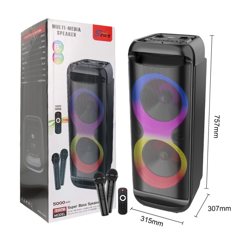 Портативна акустична система SPS ZQS8288, Bluetooth, TWS, RGB-підсвічування- Замовити за ціною 4233 грн.