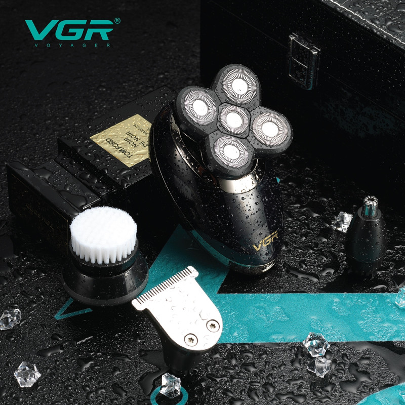 Электробритва VGR V-302, 5 роторных головок, влажное и сухое бритье, аккумулятор 600 мА·ч