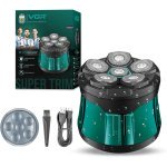 Электробритва VGR V-373 6D для бритья головы, 6 роторных головок, IPX6, LED-дисплей