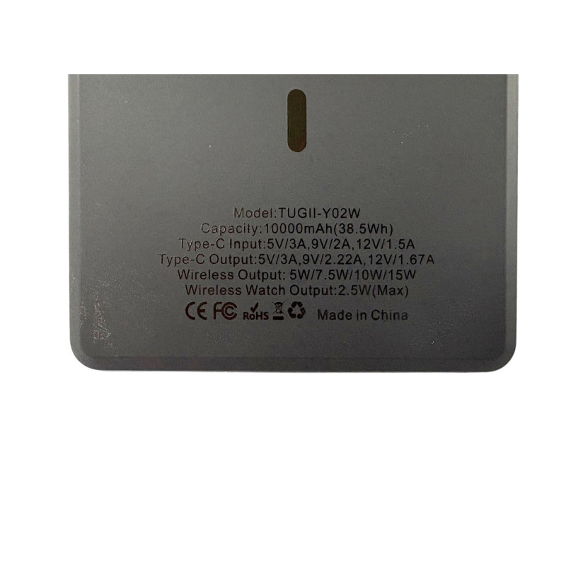 Зовнішній акумулятор TUGII Y02W 10000 мА·год, PD 20 Вт, MagSafe, бездротова зарядка 3-в-1- Замовити за ціною 957 грн.