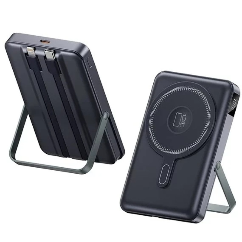 Зовнішній акумулятор TUGII Y05W 10000 мА·год, PD 22,5 Вт, MagSafe, бездротова зарядка 3-в-1, зарядна станція- Замовити за ціною 1122 грн.