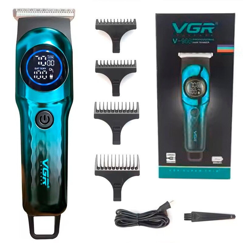 Тример для стрижки волосся VGR V-966 Professional, 7000 об/хв, 4 насадки, LED-дисплей- Замовити за ціною 542 грн.