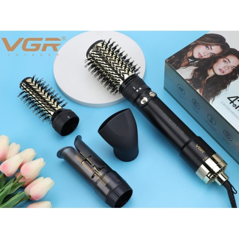 Фен-стайлер VGR V-481 4 в 1, 1000 Вт, 4 насадки, 2 швидкості, 3 температурні режими- Замовити за ціною 1595 грн.