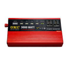 Перетворювач напруги UKC 3000W 12V → 220V, автомобільний інвертор