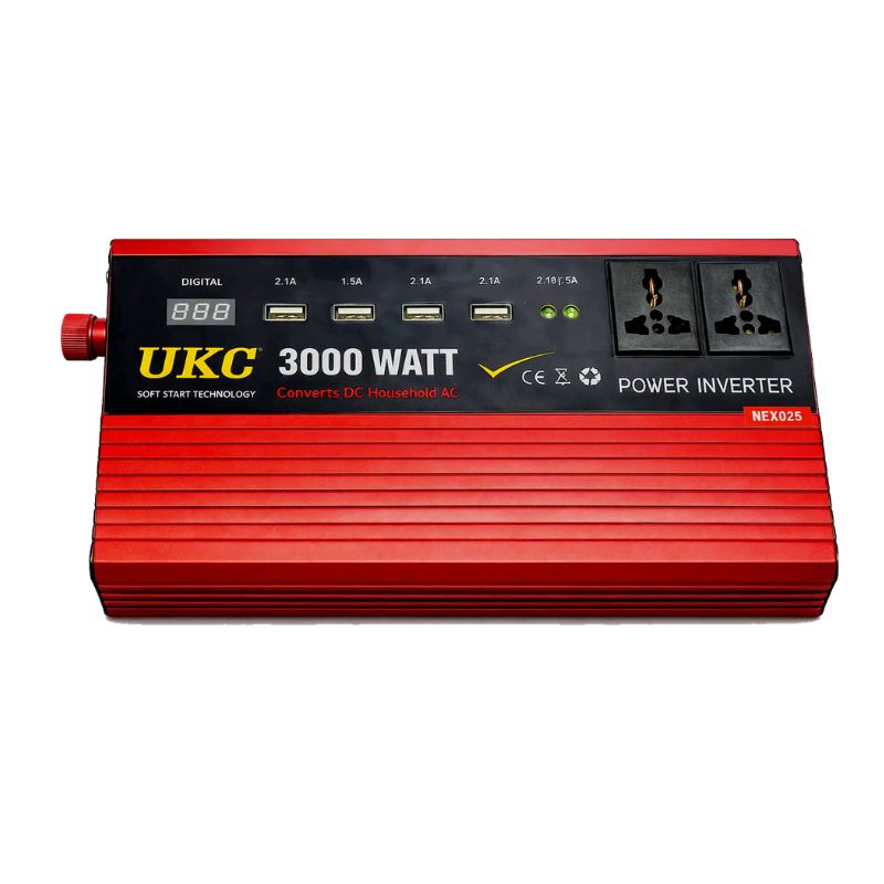 Перетворювач напруги UKC 3000W 12V → 220V, автомобільний інвертор- Замовити за ціною 4576 грн.