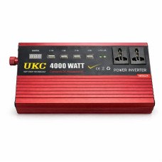 Перетворювач напруги UKC 4000W 12V → 220V, автомобільний інвертор