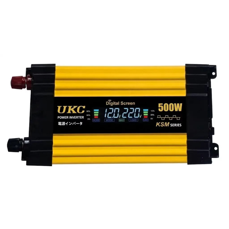 Перетворювач напруги UKC KSM-500W 12V → 220V, LCD, 2 USB- Замовити за ціною 1659 грн.