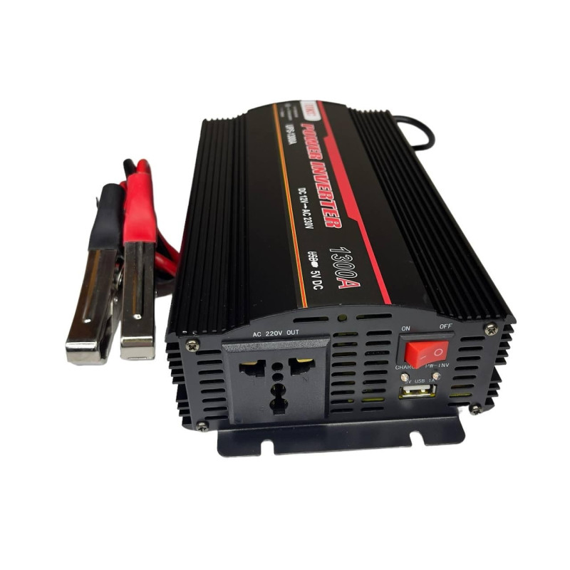 Перетворювач напруги UKC UPS-1300A 12V → 230V, 1300W, зарядка АКБ, USB- Замовити за ціною 2495 грн.