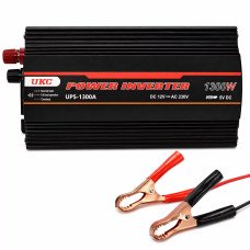 Перетворювач напруги UKC UPS-1300A 12V → 230V, 1300W, зарядка АКБ, USB