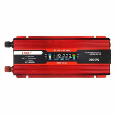 Перетворювач напруги UKC KC-2000D 12V → 220–230V, 2000W, LCD, USB