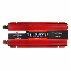 Перетворювач напруги UKC KC-2000D 12V → 220–230V, 2000W, LCD, USB