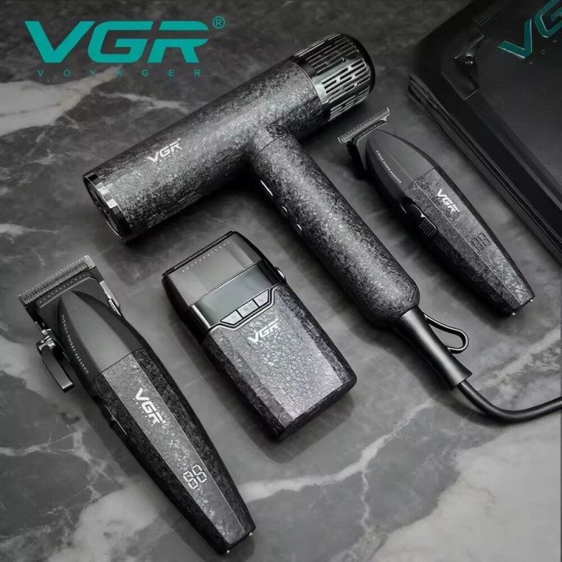 Набір VGR V-640 S4, машинка, триммер, шейвер та фен, 4 в 1- Замовити за ціною 7508 грн.