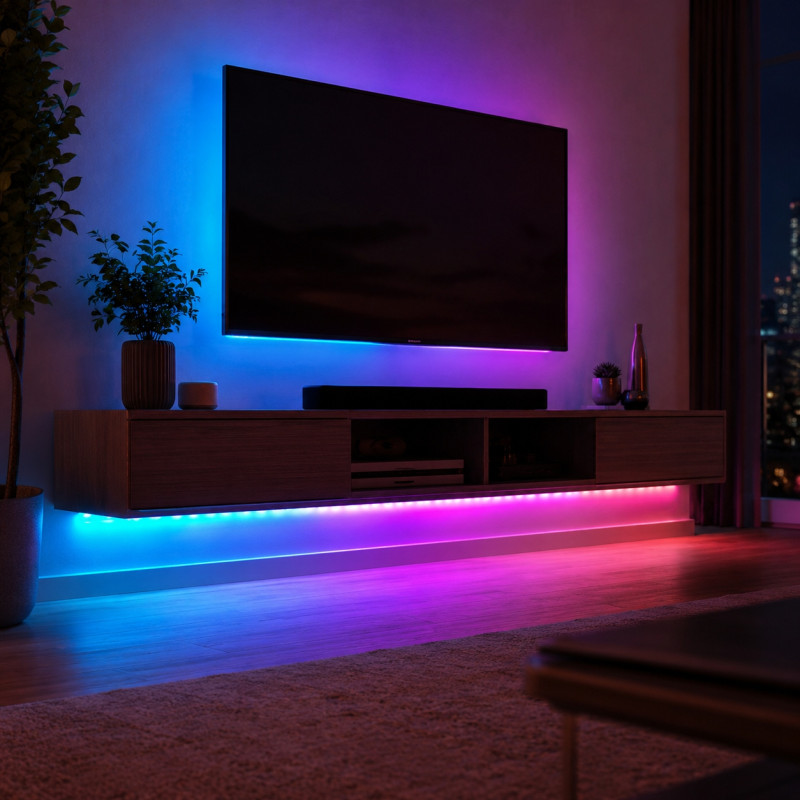 Світлодіодна RGB-стрічка з Bluetooth та керуванням зі смартфона, 5 м, APP BT